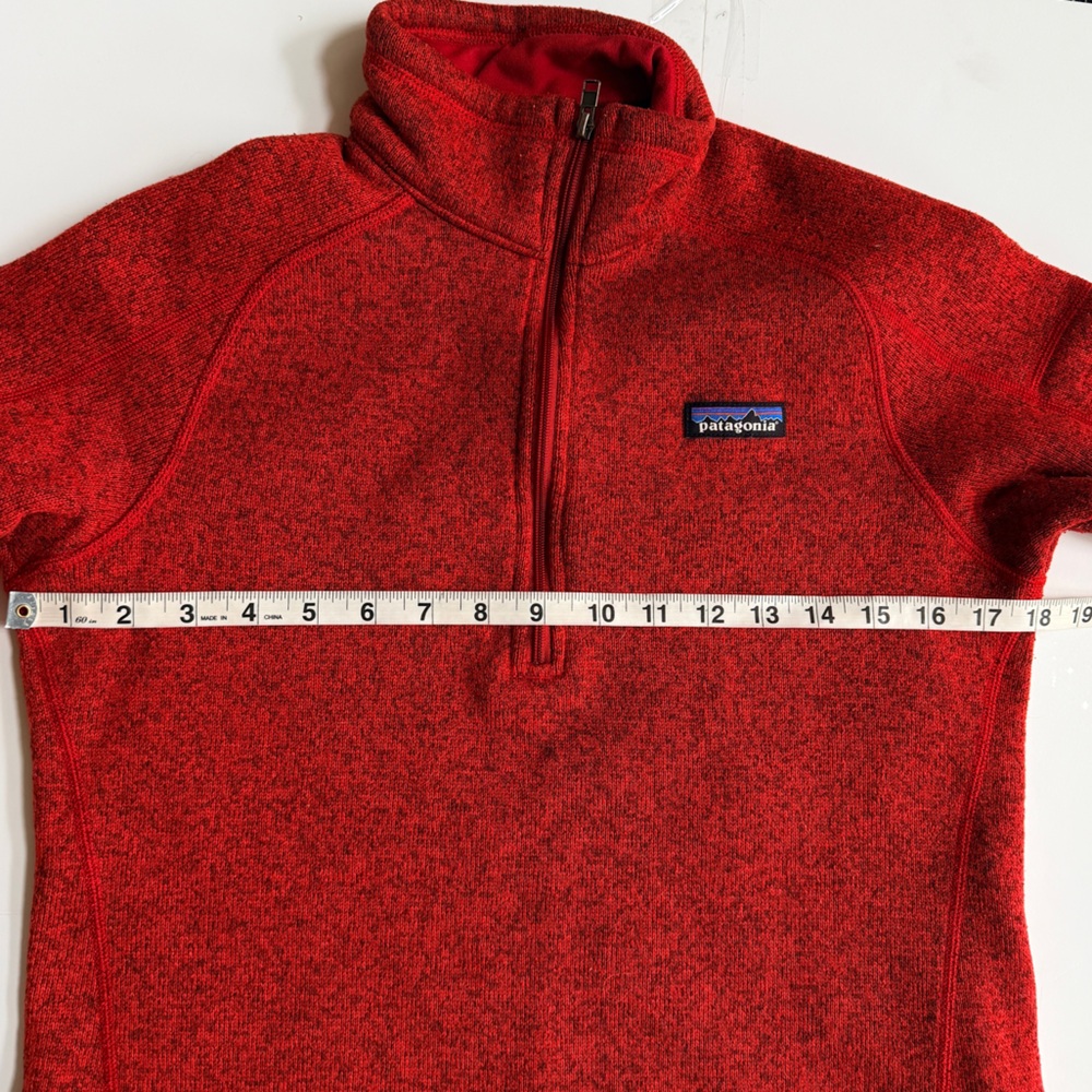 Patagonia Women's Better Sweater 1/4‎ zip Pullover in Red Size: M - Picture 6 of 8